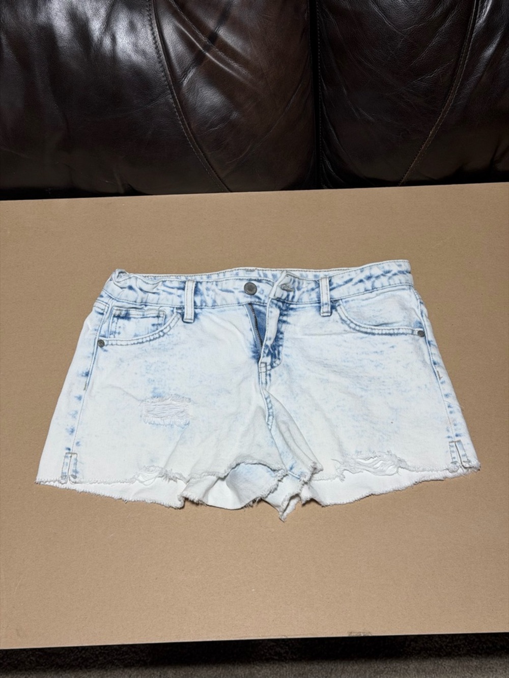 Art Class Target Girls XL 14/16 Acid Wash Denim Shorts Stretch